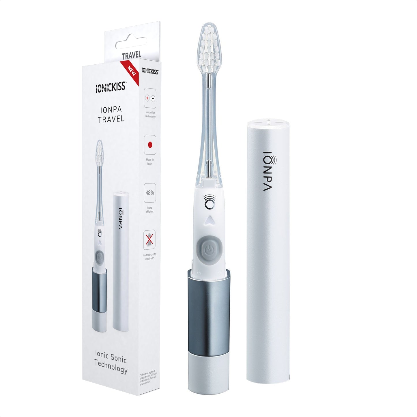 Cepillo ionizante de dientes eléctrico sónico IONICKISS IONPA Travel White