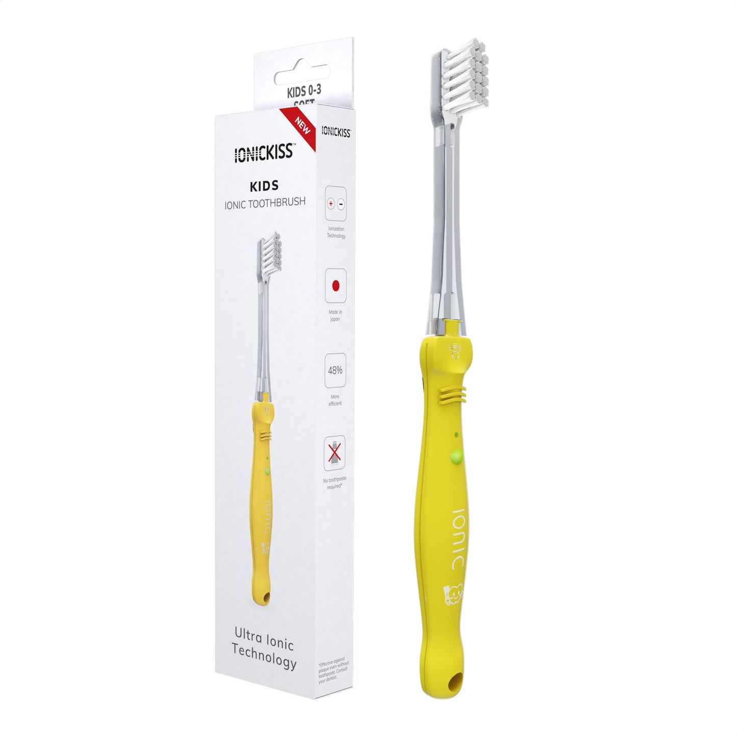 Cepillo ionizante de dientes para niños IONICKISS Kids Yellow